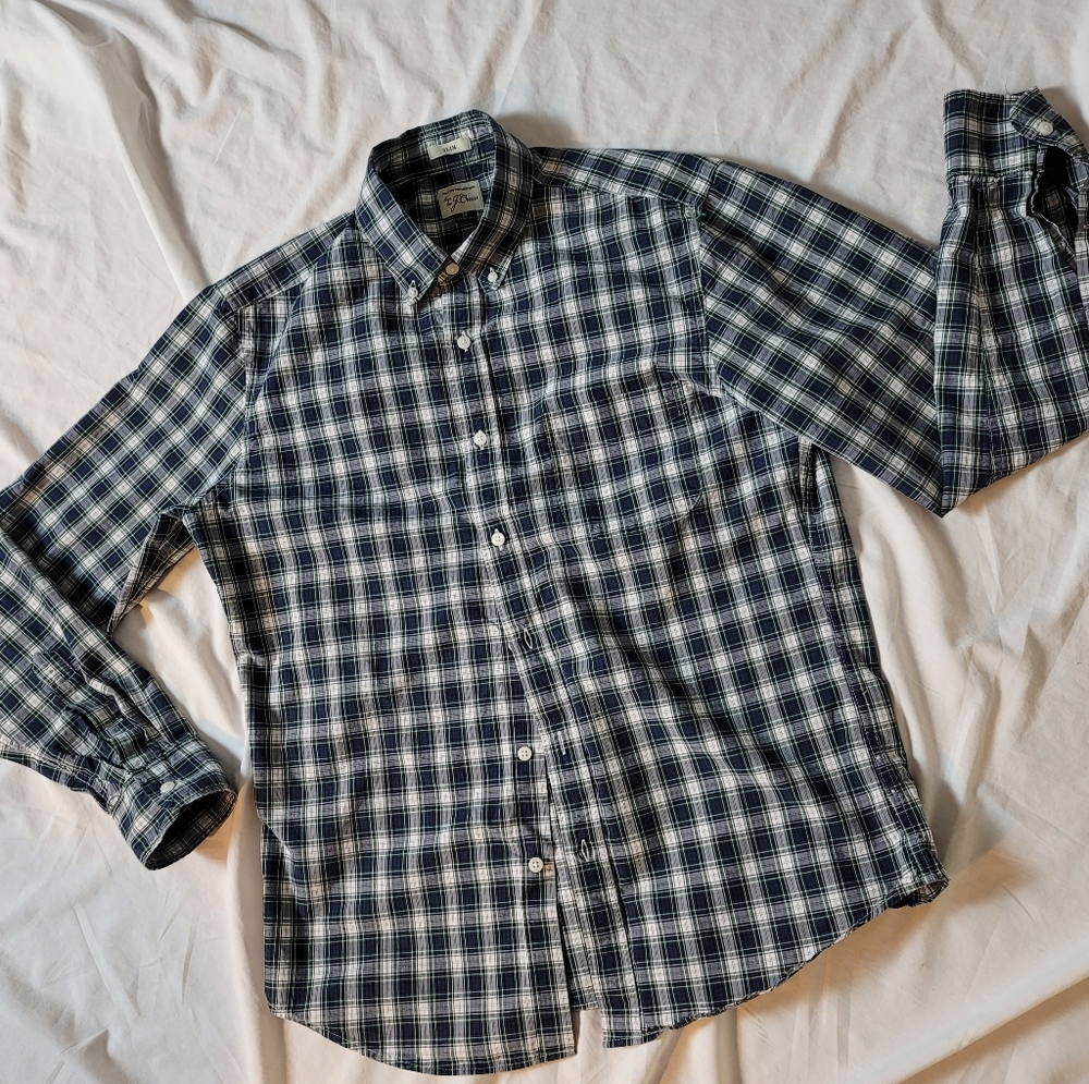 Slim cotton-linen twill shirt